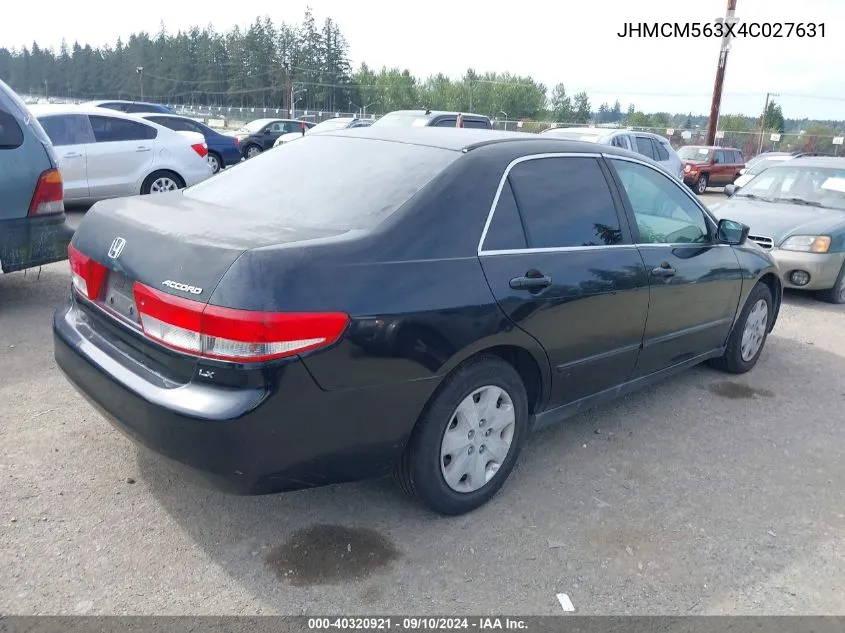 2004 Honda Accord 2.4 Lx VIN: JHMCM563X4C027631 Lot: 40320921