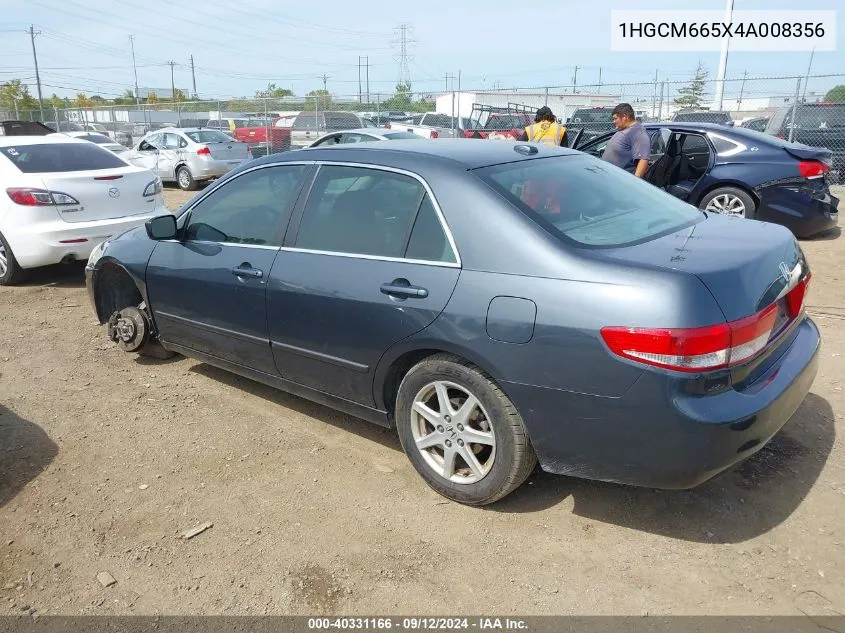 2004 Honda Accord 3.0 Ex VIN: 1HGCM665X4A008356 Lot: 40331166