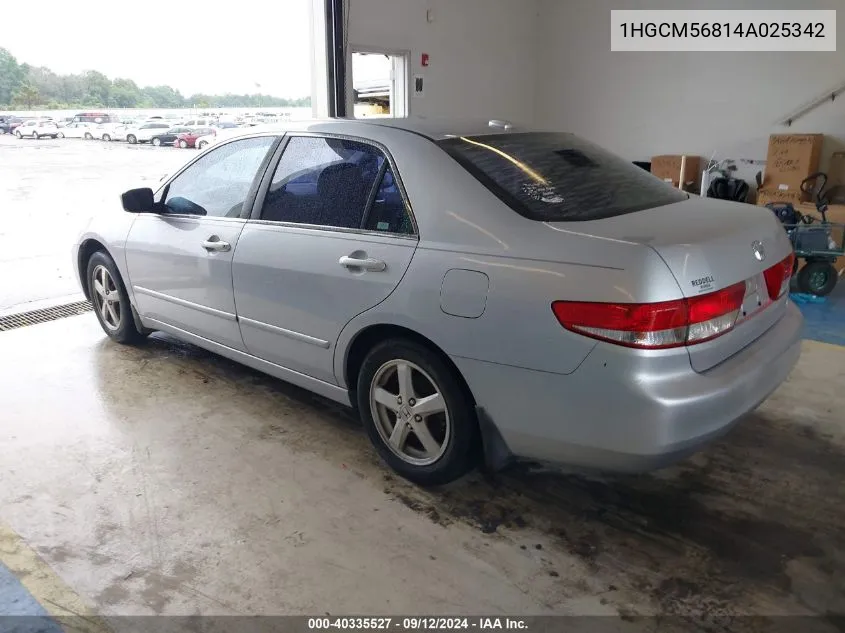 2004 Honda Accord 2.4 Ex VIN: 1HGCM56814A025342 Lot: 40335527