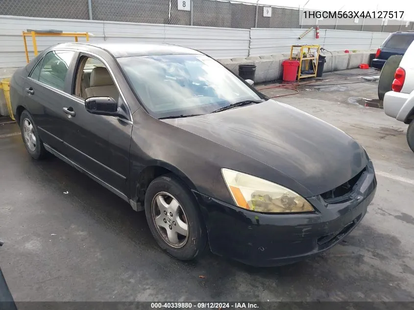 2004 Honda Accord 2.4 Lx VIN: 1HGCM563X4A127517 Lot: 40339880