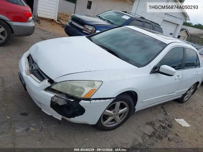 2004 Honda Accord 2.4 Ex VIN: 1HGCM56874A050293 Lot: 40340229