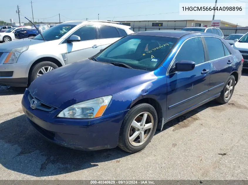 2004 Honda Accord 2.4 Ex VIN: 1HGCM56644A098896 Lot: 40340629