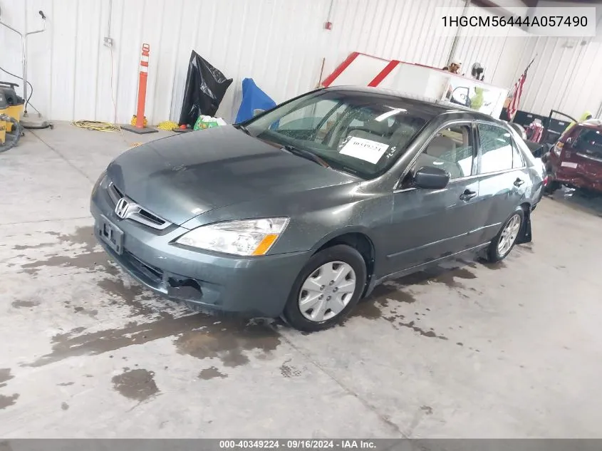 2004 Honda Accord Lx VIN: 1HGCM56444A057490 Lot: 40349224