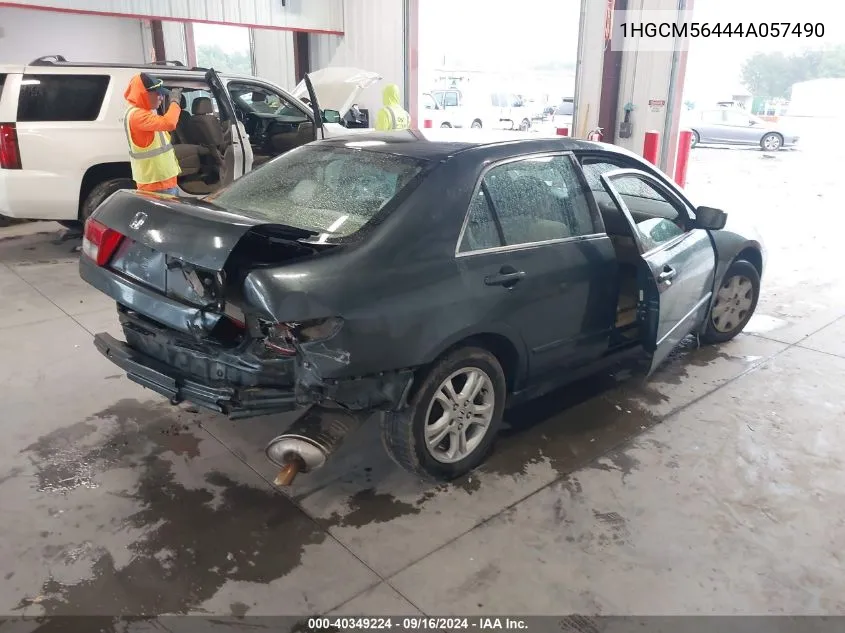 1HGCM56444A057490 2004 Honda Accord Lx