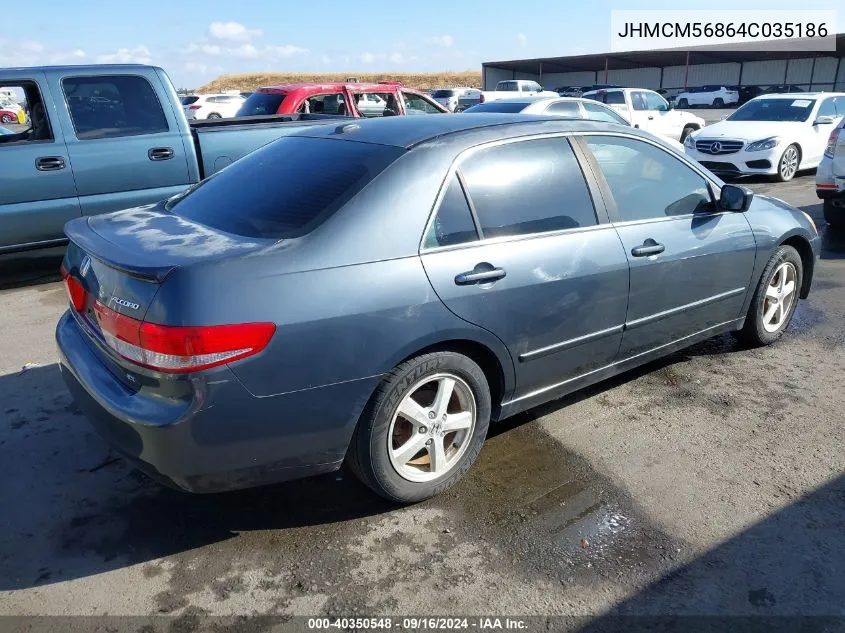 JHMCM56864C035186 2004 Honda Accord 2.4 Ex