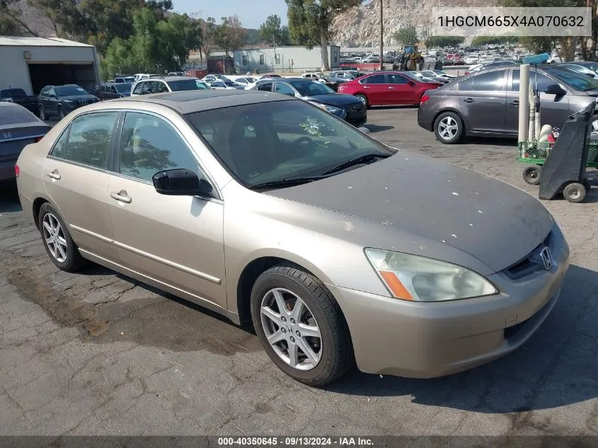 2004 Honda Accord 3.0 Ex VIN: 1HGCM665X4A070632 Lot: 40350645