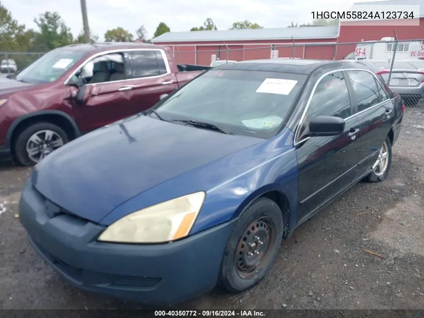 2004 Honda Accord Ex VIN: 1HGCM55824A123734 Lot: 40350772