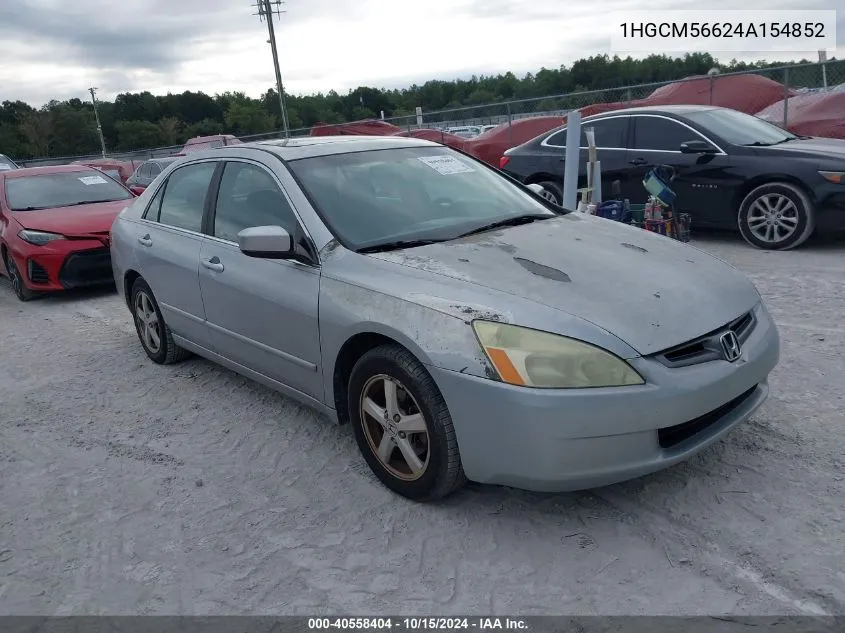 2004 Honda Accord 2.4 Ex VIN: 1HGCM56624A154852 Lot: 40558404