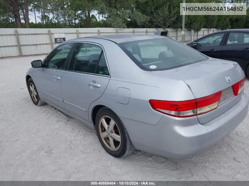 2004 Honda Accord 2.4 Ex VIN: 1HGCM56624A154852 Lot: 40558404