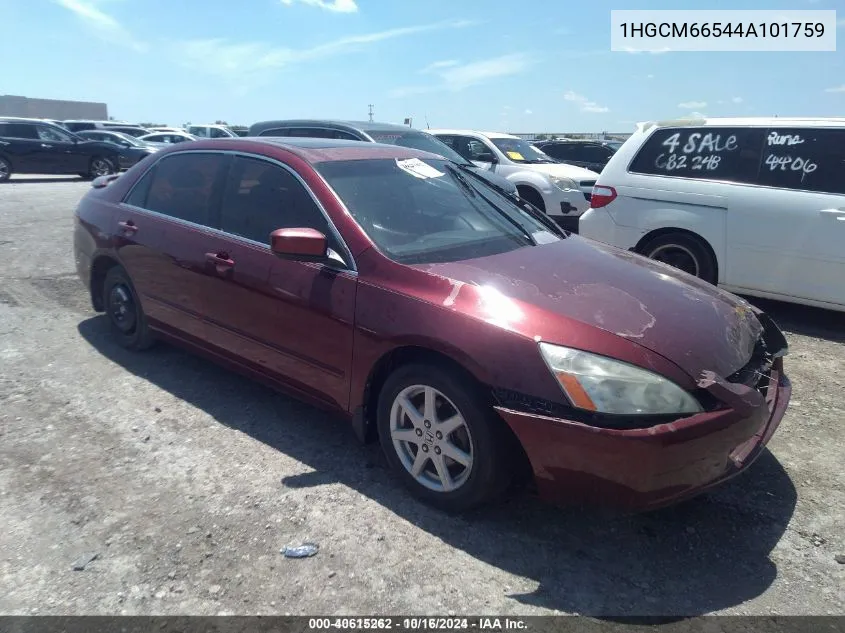 1HGCM66544A101759 2004 Honda Accord 3.0 Ex