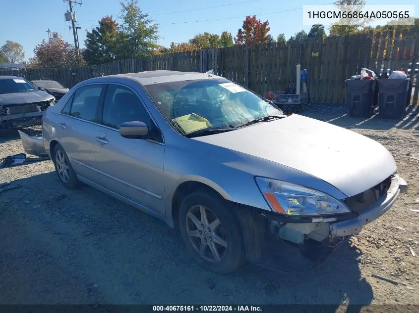 2004 Honda Accord 3.0 Ex VIN: 1HGCM66864A050565 Lot: 40675161