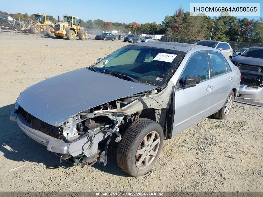 2004 Honda Accord 3.0 Ex VIN: 1HGCM66864A050565 Lot: 40675161