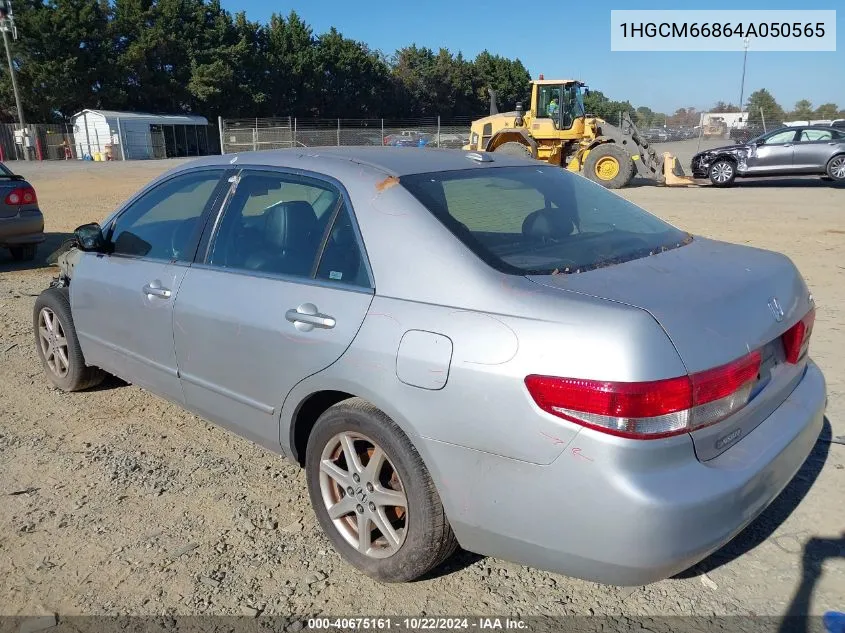 2004 Honda Accord 3.0 Ex VIN: 1HGCM66864A050565 Lot: 40675161