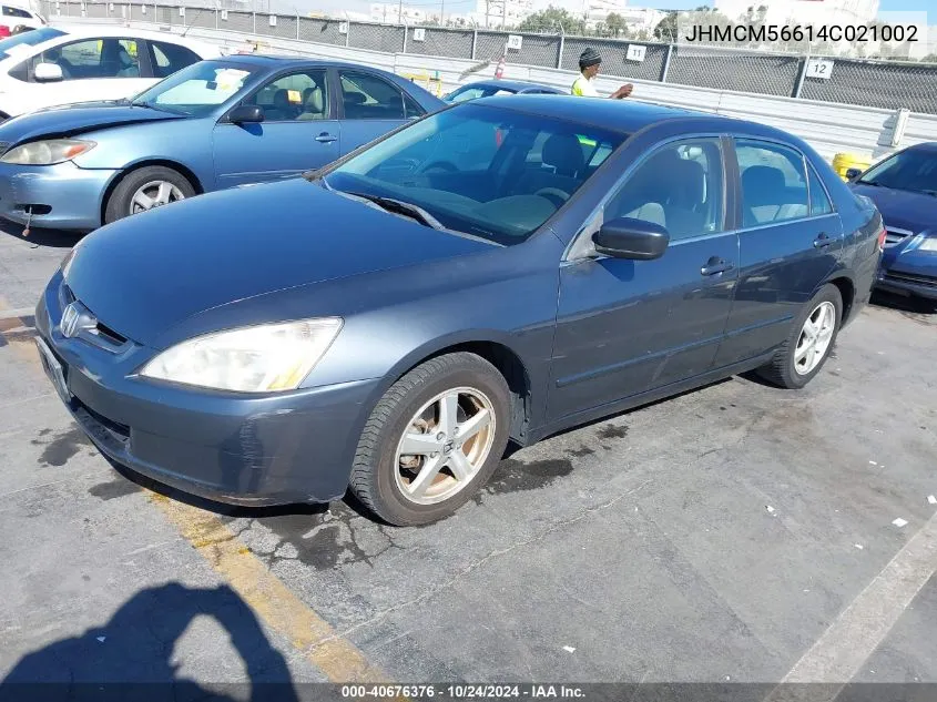 2004 Honda Accord 2.4 Ex VIN: JHMCM56614C021002 Lot: 40676376