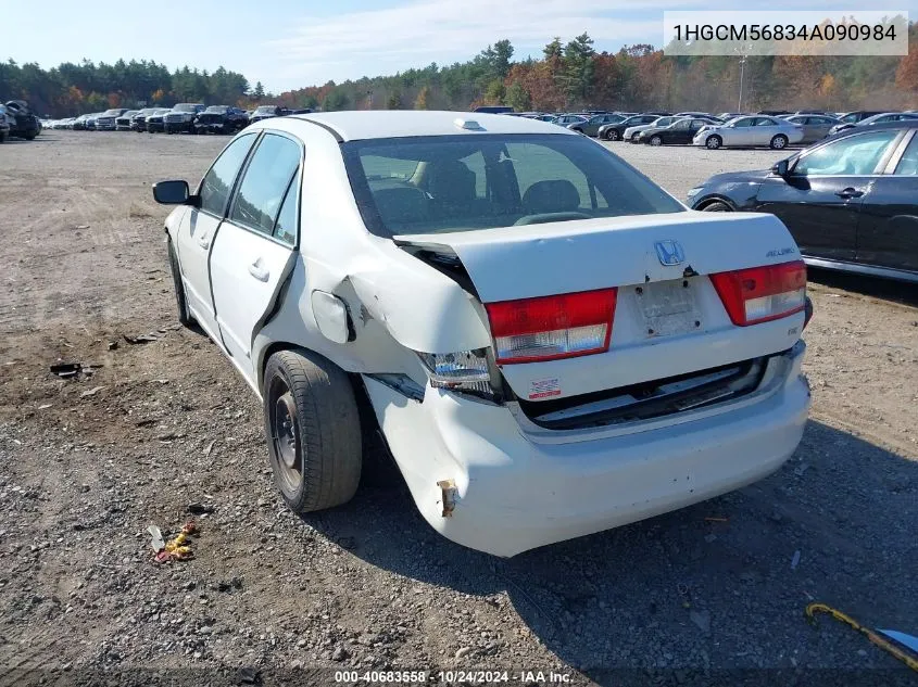 2004 Honda Accord 2.4 Ex VIN: 1HGCM56834A090984 Lot: 40683558