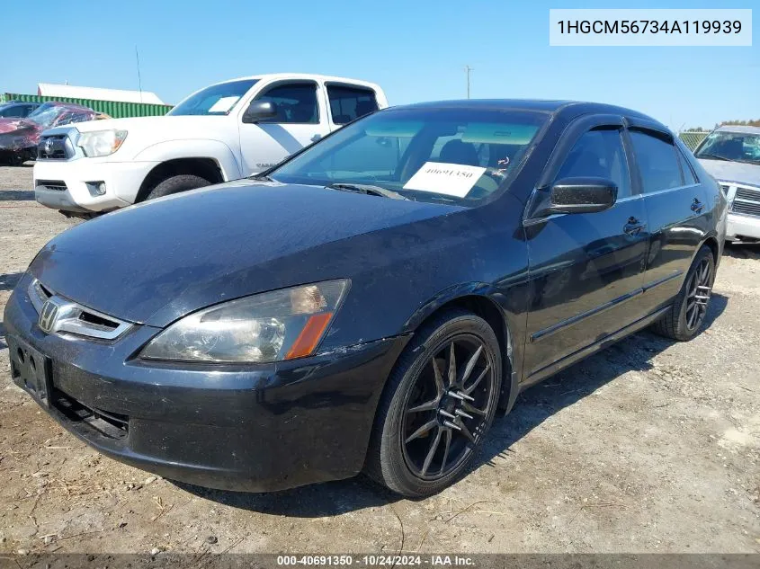 2004 Honda Accord 2.4 Ex VIN: 1HGCM56734A119939 Lot: 40691350