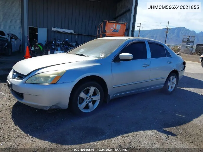 2004 Honda Accord 2.4 Ex VIN: JHMCM566X4C021855 Lot: 40696846