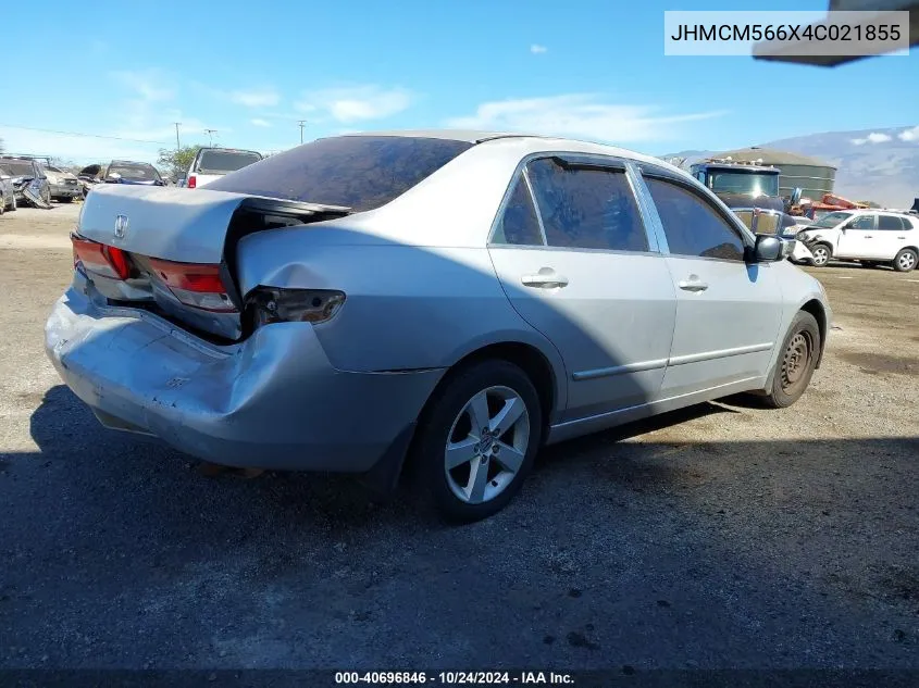 2004 Honda Accord 2.4 Ex VIN: JHMCM566X4C021855 Lot: 40696846