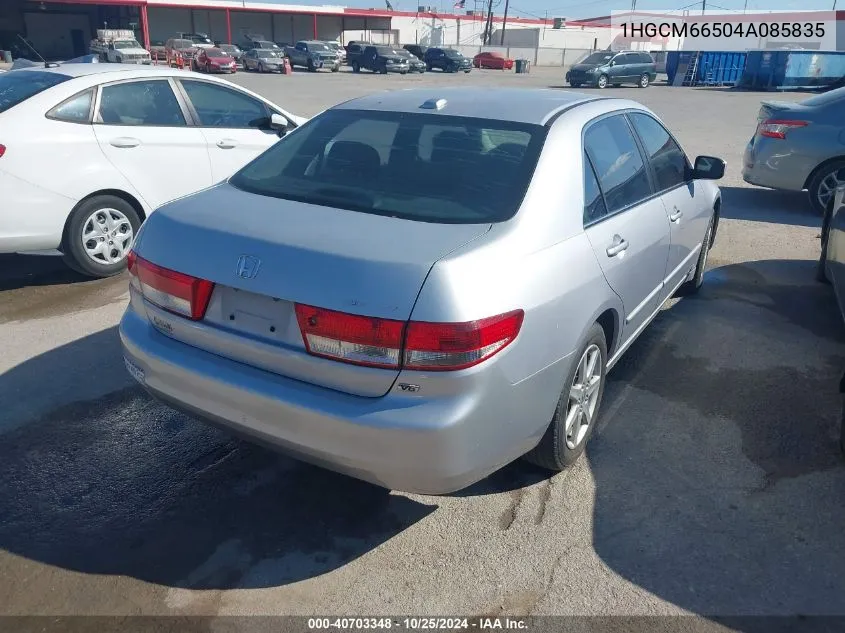 1HGCM66504A085835 2004 Honda Accord 3.0 Ex