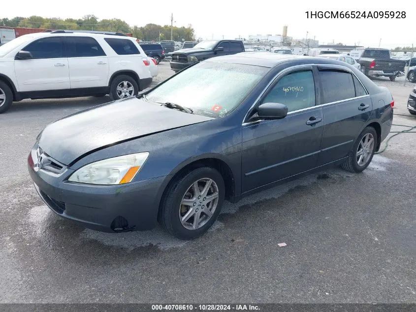 2004 Honda Accord 3.0 Ex VIN: 1HGCM66524A095928 Lot: 40708610