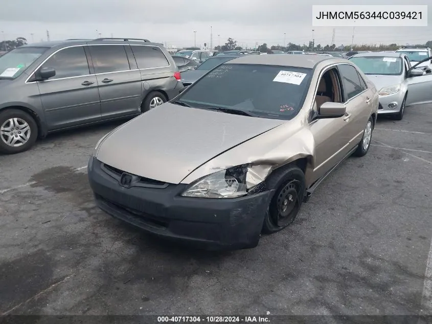 JHMCM56344C039421 2004 Honda Accord Sdn Lx