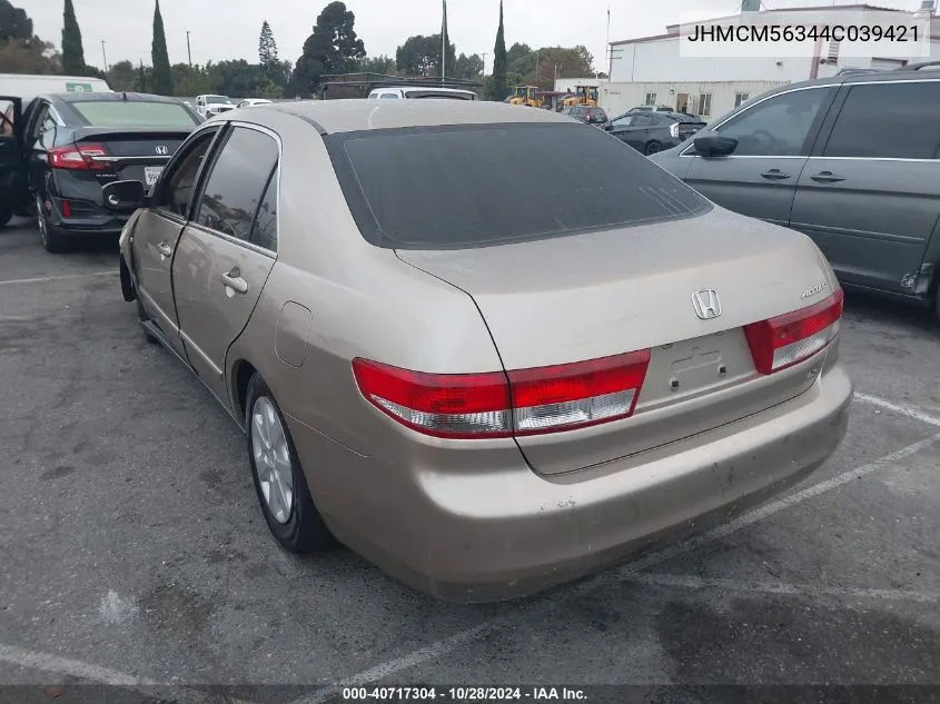 2004 Honda Accord Sdn Lx VIN: JHMCM56344C039421 Lot: 40717304