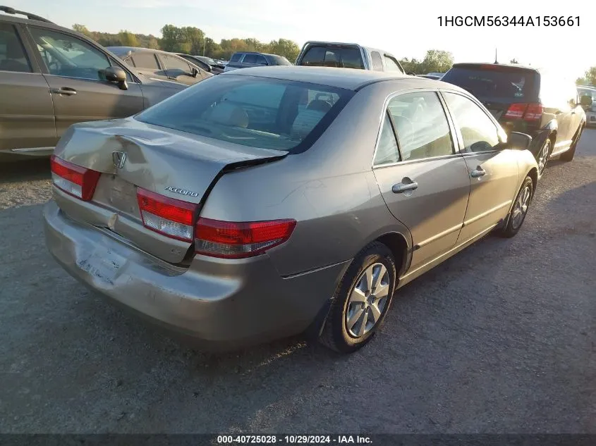 2004 Honda Accord Sdn Lx VIN: 1HGCM56344A153661 Lot: 40725028