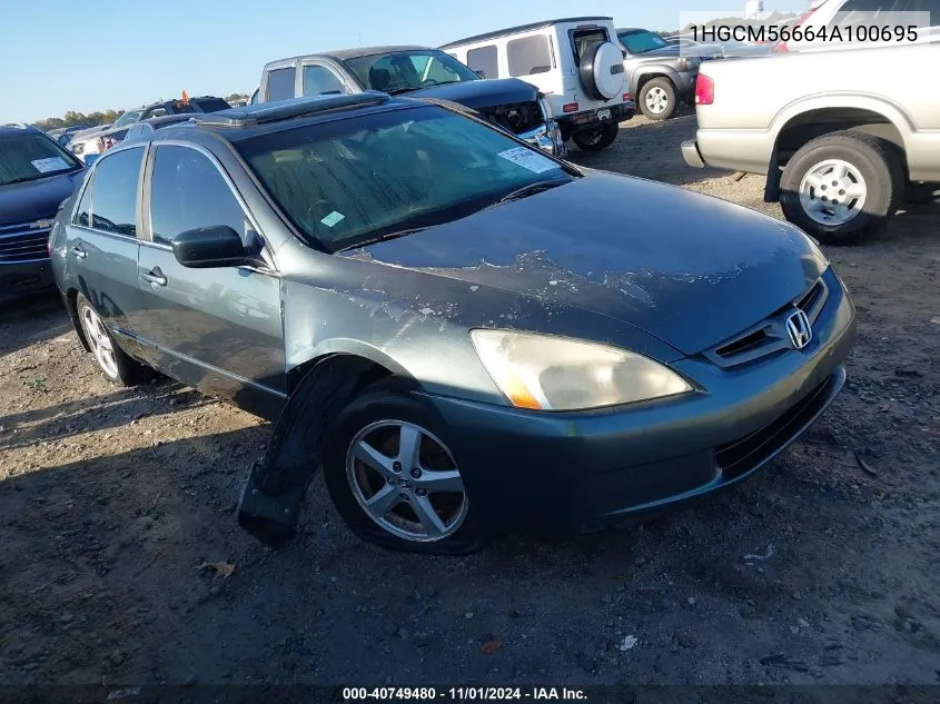 2004 Honda Accord Sdn Ex VIN: 1HGCM56664A100695 Lot: 40749480