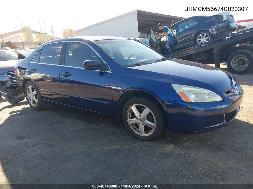 2004 Honda Accord Sdn Ex VIN: JHMCM56674C020307 Lot: 40749988