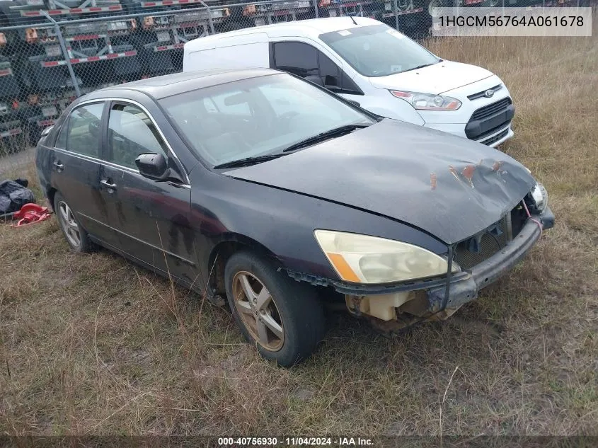 1HGCM56764A061678 2004 Honda Accord Sdn Ex