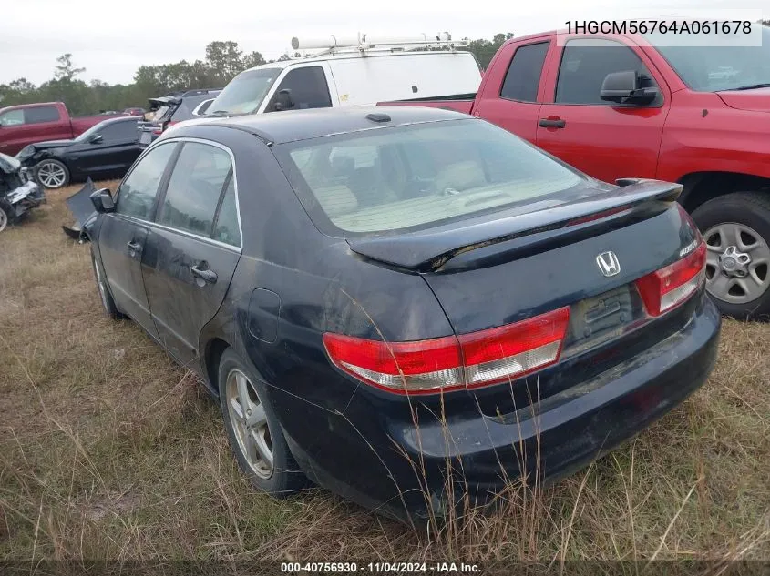 1HGCM56764A061678 2004 Honda Accord Sdn Ex