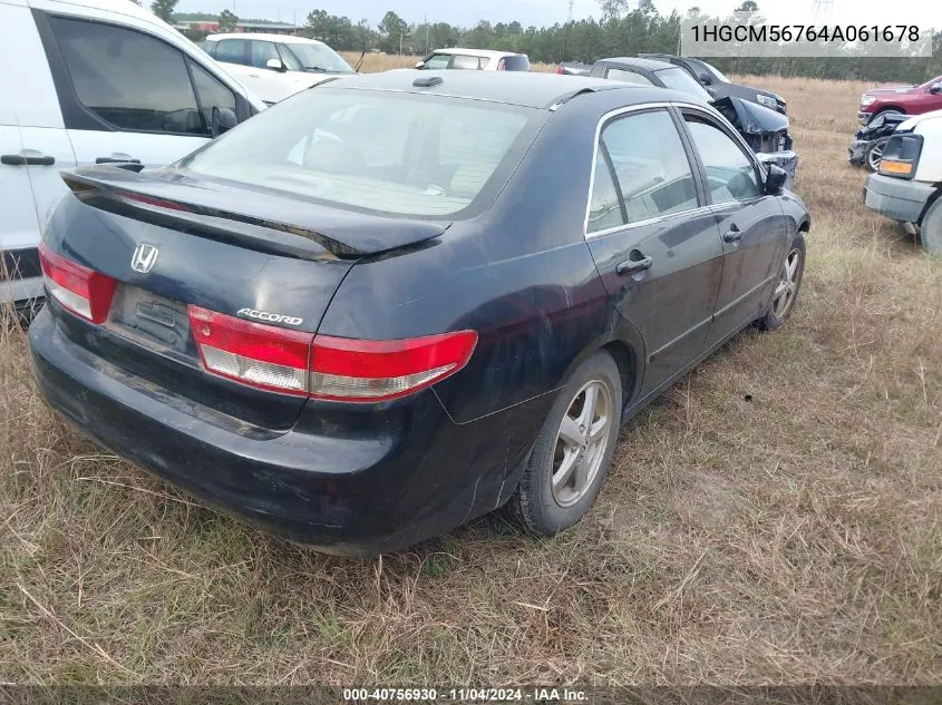 1HGCM56764A061678 2004 Honda Accord Sdn Ex