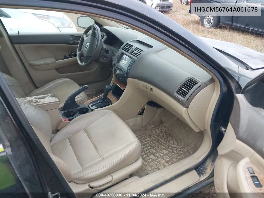 1HGCM56764A061678 2004 Honda Accord Sdn Ex