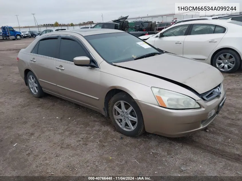 2004 Honda Accord 3.0 Ex VIN: 1HGCM66534A099244 Lot: 40766448