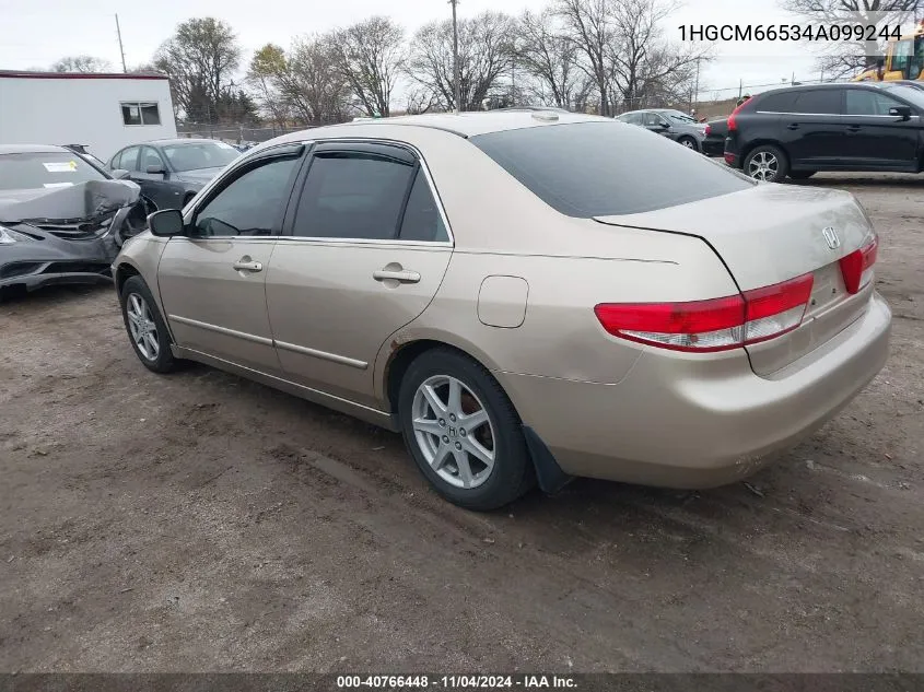 2004 Honda Accord 3.0 Ex VIN: 1HGCM66534A099244 Lot: 40766448