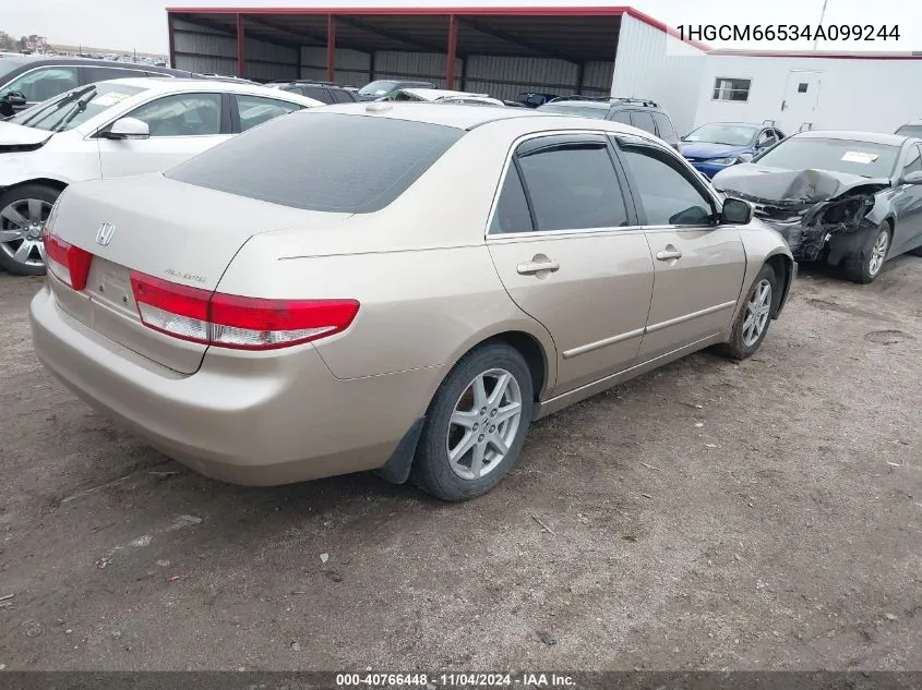 2004 Honda Accord 3.0 Ex VIN: 1HGCM66534A099244 Lot: 40766448