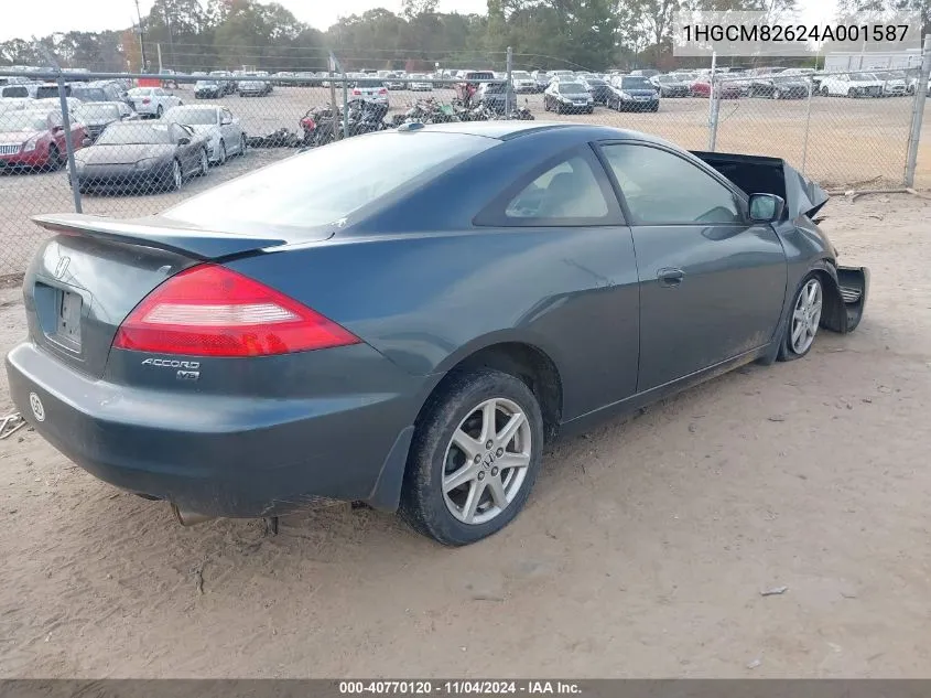 2004 Honda Accord 3.0 Ex VIN: 1HGCM82624A001587 Lot: 40770120