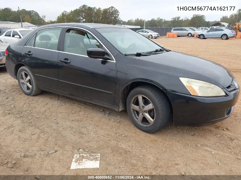 2004 Honda Accord 2.4 Ex VIN: 1HGCM56774A162177 Lot: 40800652