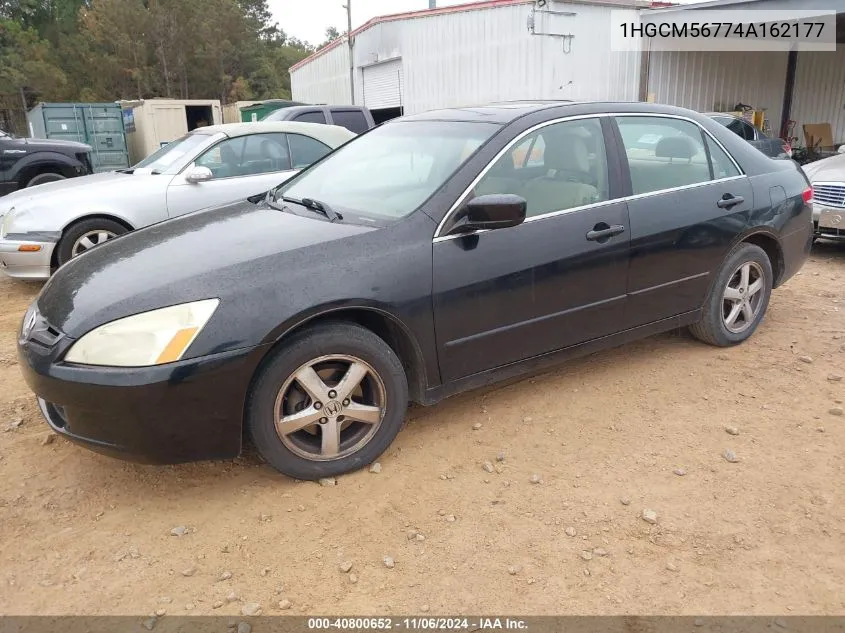 2004 Honda Accord 2.4 Ex VIN: 1HGCM56774A162177 Lot: 40800652