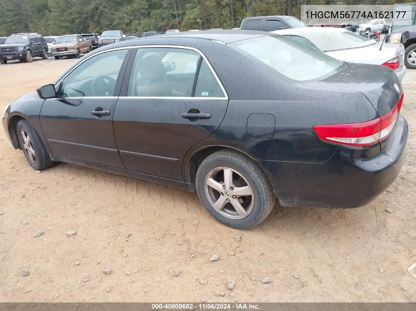 2004 Honda Accord 2.4 Ex VIN: 1HGCM56774A162177 Lot: 40800652