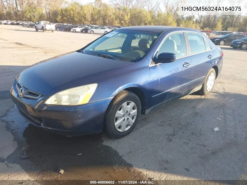 2004 Honda Accord Sdn Lx VIN: 1HGCM56324A164075 Lot: 40806602