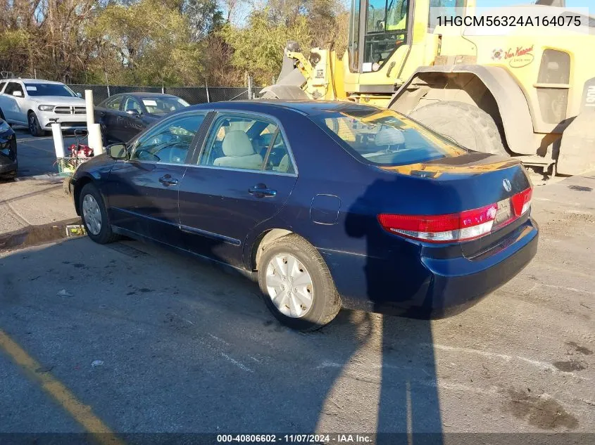 2004 Honda Accord Sdn Lx VIN: 1HGCM56324A164075 Lot: 40806602