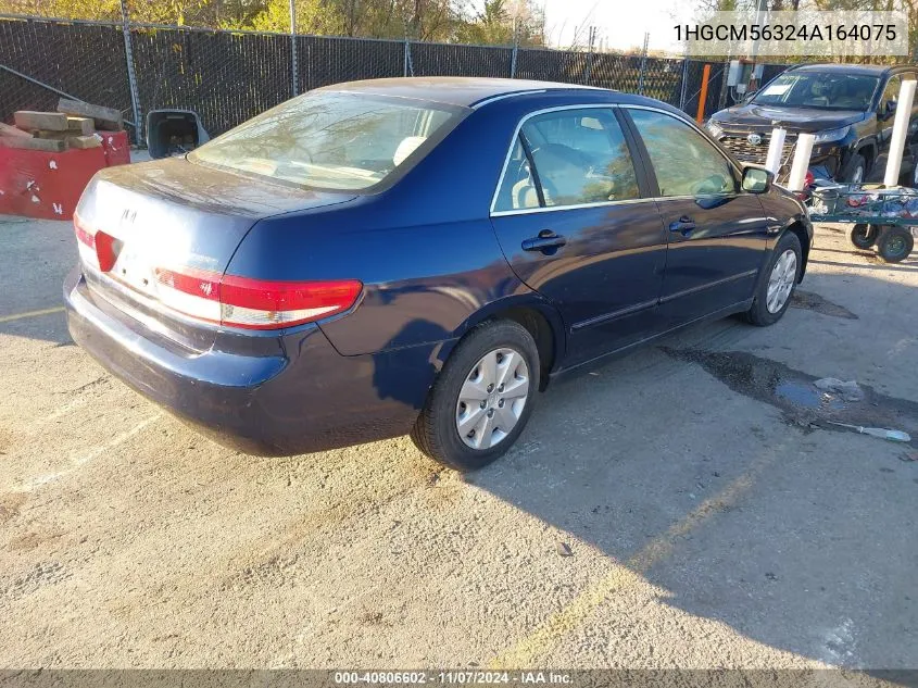 2004 Honda Accord Sdn Lx VIN: 1HGCM56324A164075 Lot: 40806602