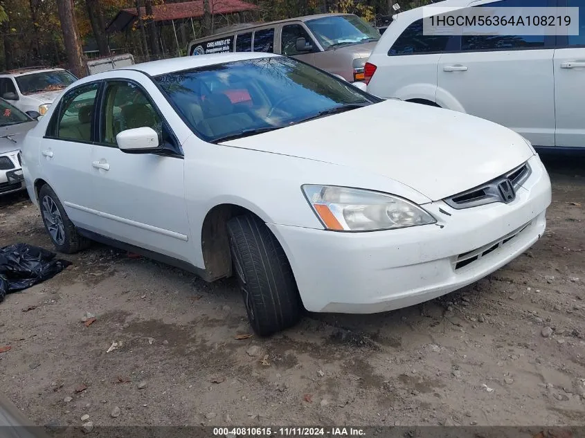 1HGCM56364A108219 2004 Honda Accord 2.4 Lx