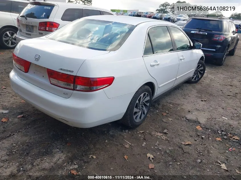 1HGCM56364A108219 2004 Honda Accord 2.4 Lx