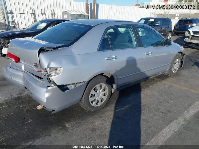 JHMCM56384C008172 2004 Honda Accord 2.4 Lx