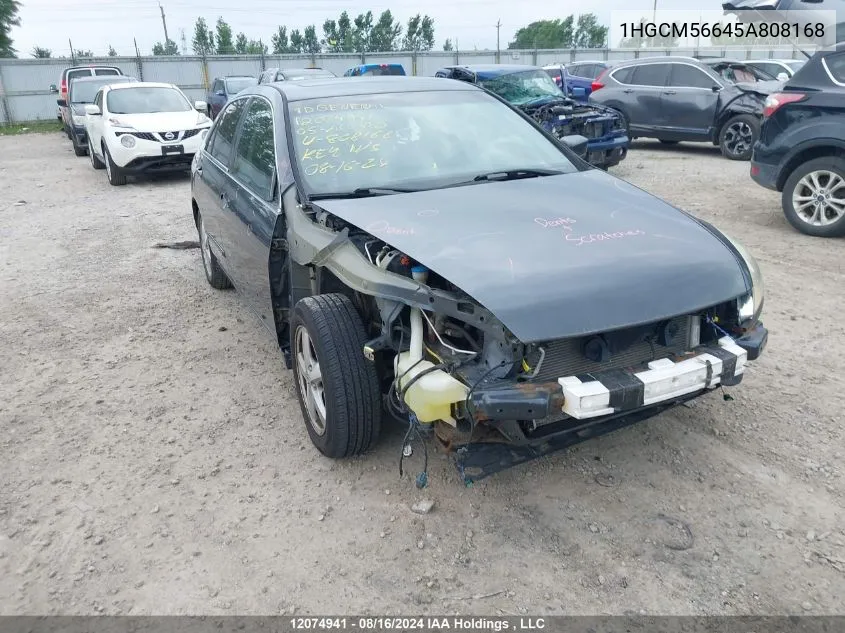 2005 Honda Accord Ex VIN: 1HGCM56645A808168 Lot: 12074941