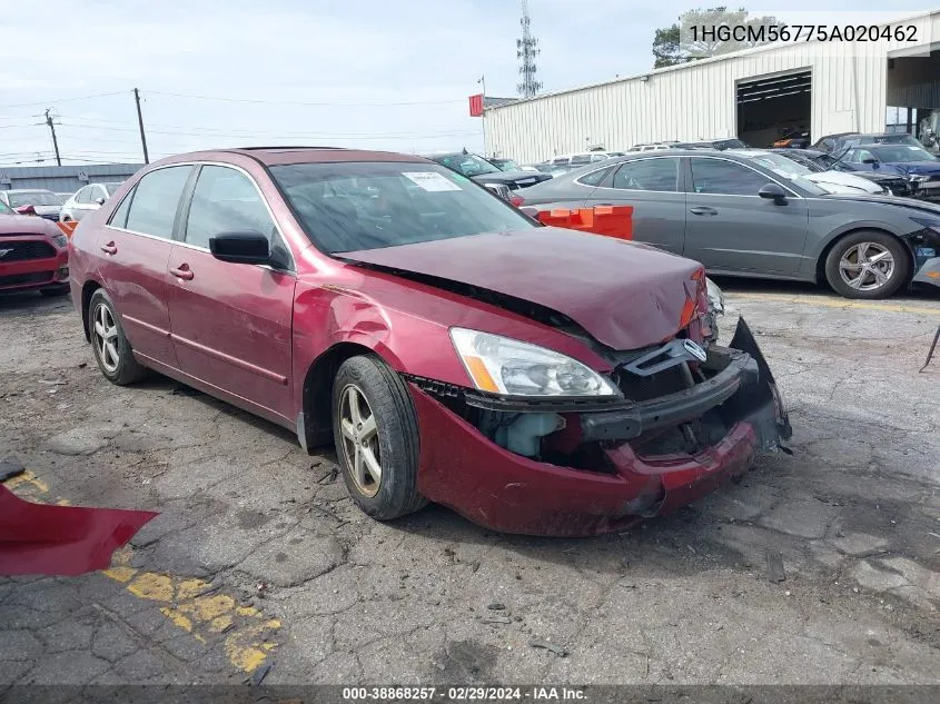 2005 Honda Accord 2.4 Ex VIN: 1HGCM56775A020462 Lot: 38868257