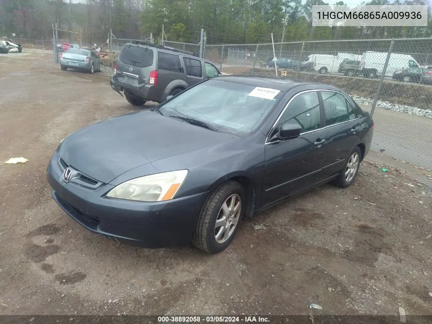 1HGCM66865A009936 2005 Honda Accord 3.0 Ex