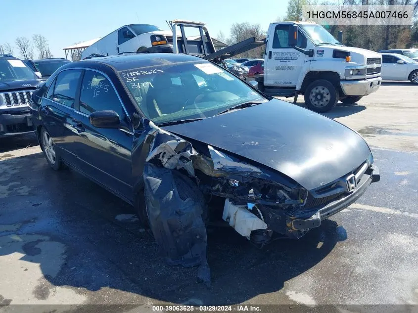 1HGCM56845A007466 2005 Honda Accord 2.4 Ex